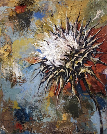 Katrin Brause aka Heichel: BB XV, 2019, Öl auf Leinwand, 30 x 24 cm

